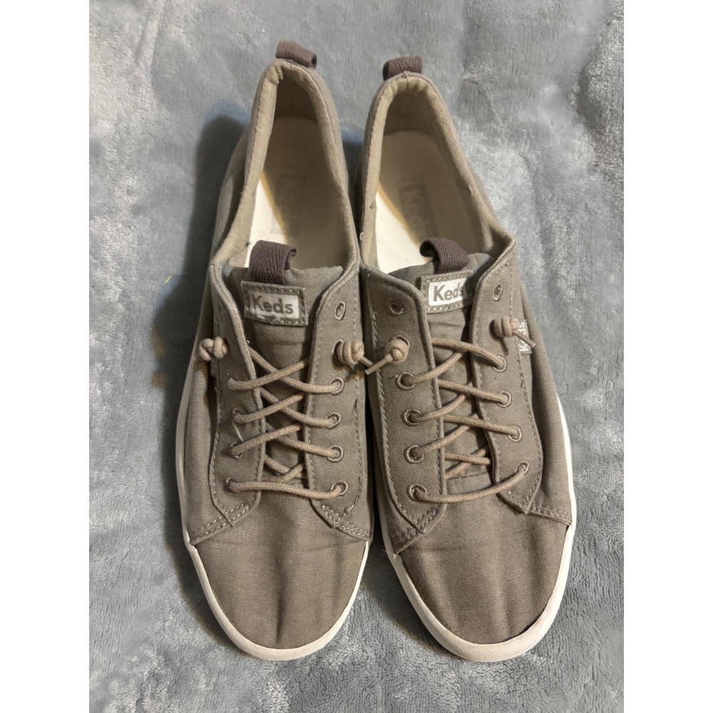 Keds Chillax Taupe Gray Canvas Slip On Sneakers WF65960 Womens 8.5